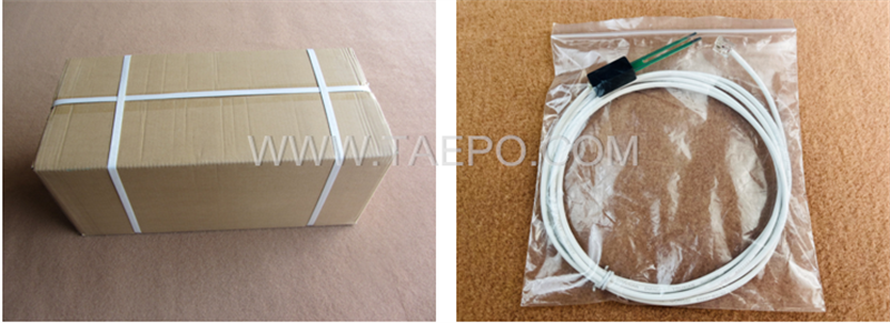 Packing picture for 2-pole SM test cord, with test plug to 6P2C modular plug for MDF disconnection block 71 #TP-1401-100, 1.5m