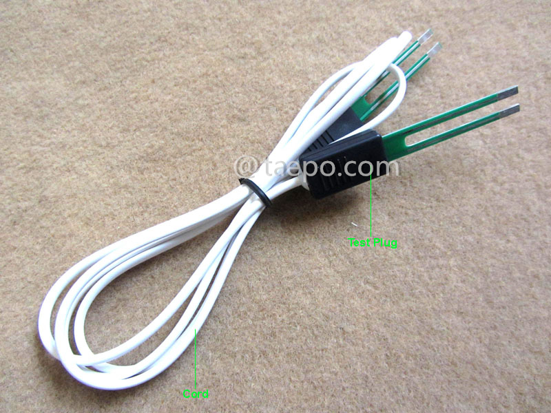 Illustration for 2-pole SM connection cord, with test plug to test plug for MDF disconnection block 71 #TP-1401-100, 1.5m