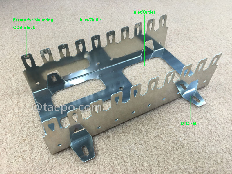 Illustration for 10 pairs QCS back mount frame, 10 ways