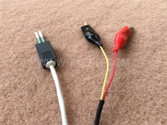 2-pole BRCP connection cord, test plug to alligator clip, 1.5m