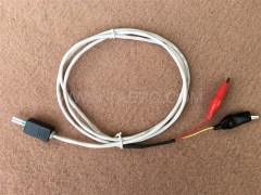 2-pole NT connection cord, test plug to alligator clip, 1.5m