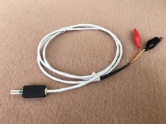 2-pole NT connection cord, test plug to alligator clip, 1.5m
