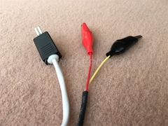 2-pole NT connection cord, test plug to alligator clip, 1.5m