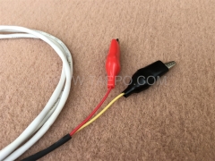 2-pole NT connection cord, test plug to alligator clip, 1.5m