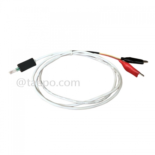 2-pole NT connection cord, test plug to alligator clip, 1.5m