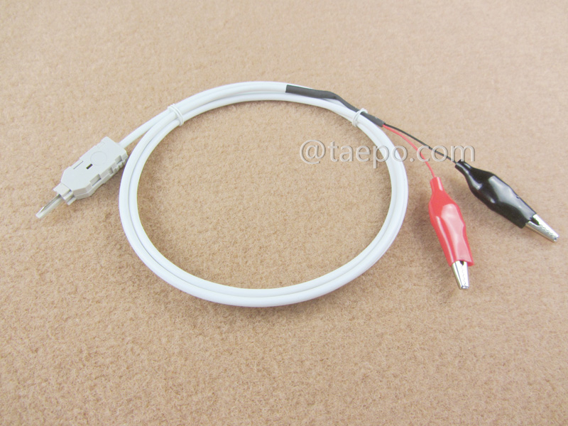 2-pole test cord, LSA test plug to alligator clip, 1.5m