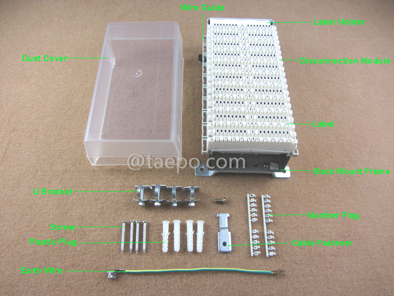 Illustration pictures for 100 pairs LSA disconnection block