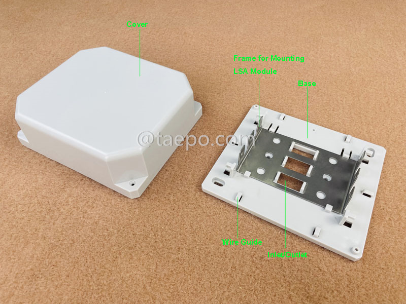 Illustration pictures for Indoor 30 pairs distribution point box for LSA module
