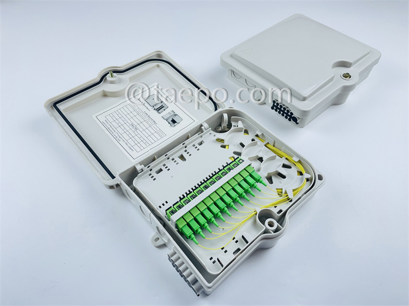 Fiber distribution box (FDB), outdoor, SC, 12 fibers,  plastic housing, 230x195x60mm, without adapters, pigtails