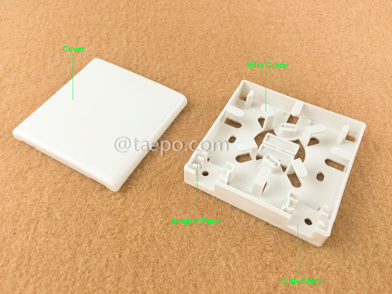 Illustration pictures for Fiber surface box, SC, 2 fibers, plastic housing, snap-on cover