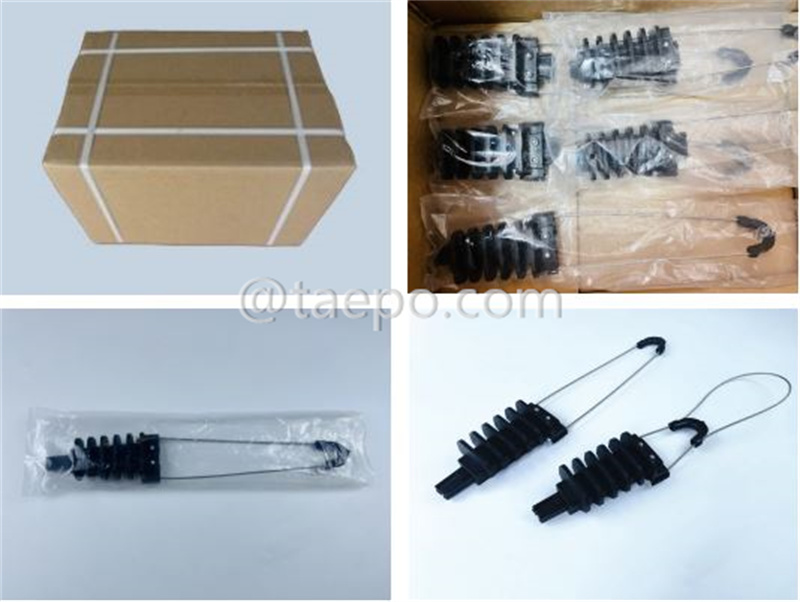 Packing pictures for Anchor clamp, cable dia 4.5-9mm, L260mm, steel with nickel plating, 4kN