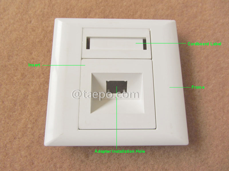 Illustration pictures for Fiber optic faceplate, simplex, SC, 86x86mm