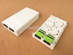 Fiber termination box (FTB), indoor, SC, 4 fibers, plastic housing