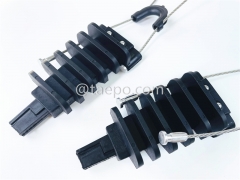 Anchor clamp, cable dia 4.5-9mm, L260mm, steel with nickel plating, 4kN